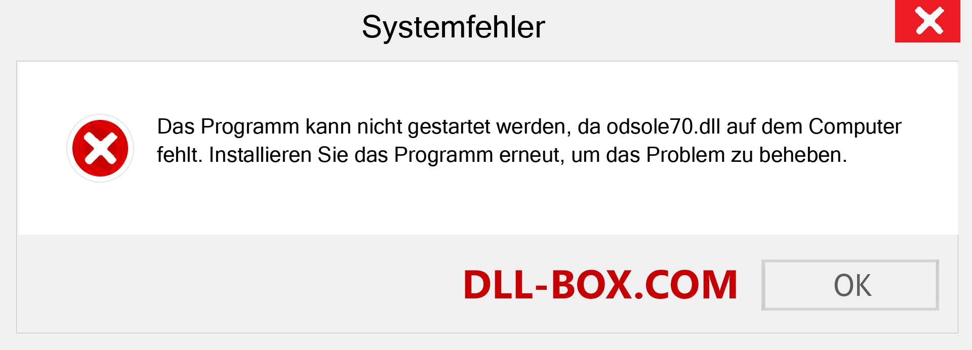 odsole70.dll-Datei fehlt?. Download für Windows 7, 8, 10 - Fix odsole70 dll Missing Error unter Windows, Fotos, Bildern