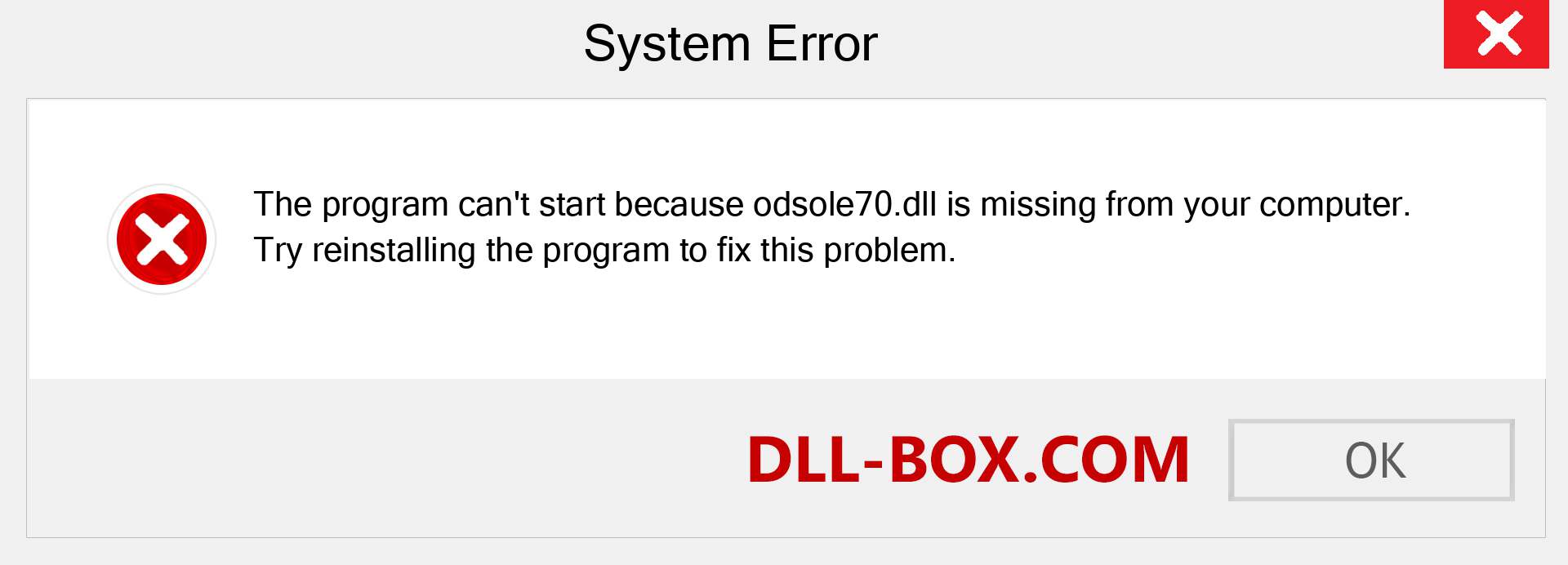  odsole70.dll file is missing?. Download for Windows 7, 8, 10 - Fix  odsole70 dll Missing Error on Windows, photos, images